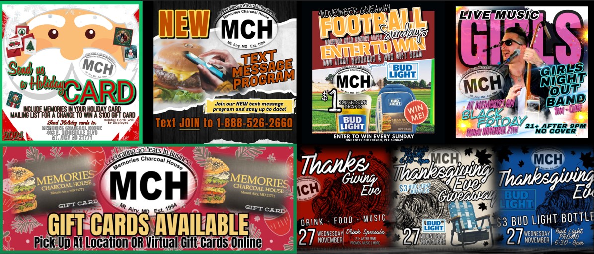 November Specials at Memories Charcoal House icon