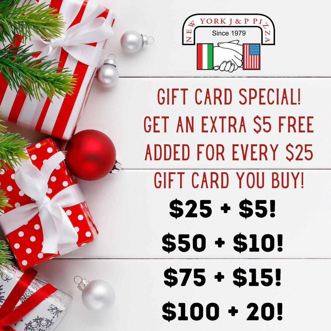 Holiday Gift Card Special at New York J&P Pizza! icon