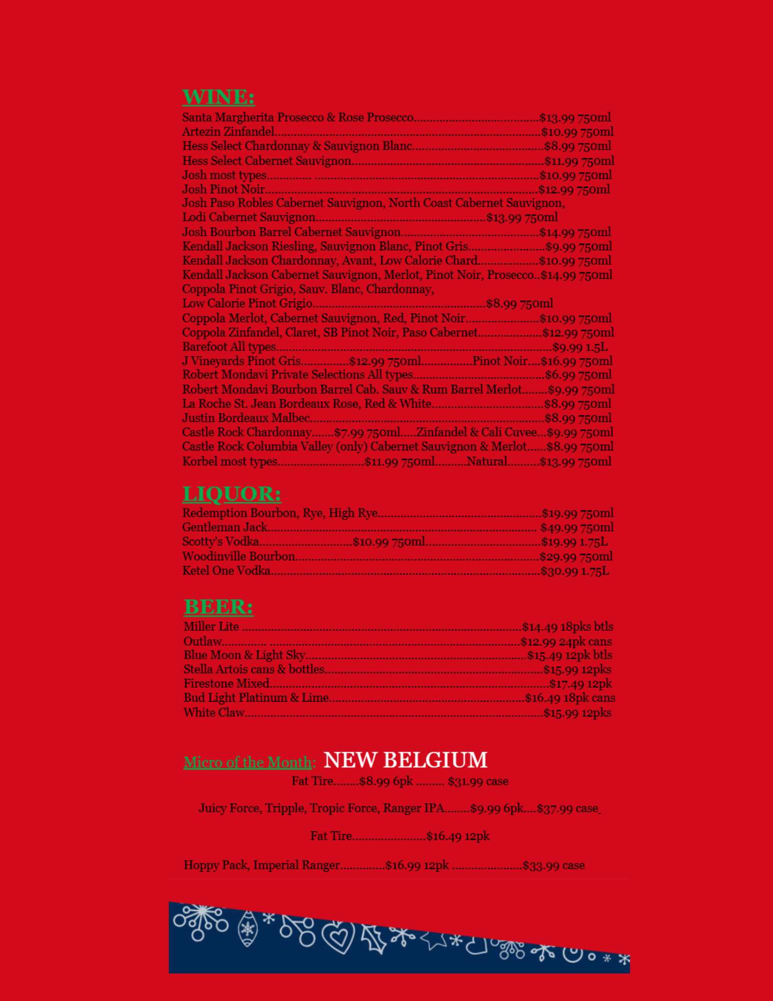 Check out the December sales at Mt. Airy Liquors! icon