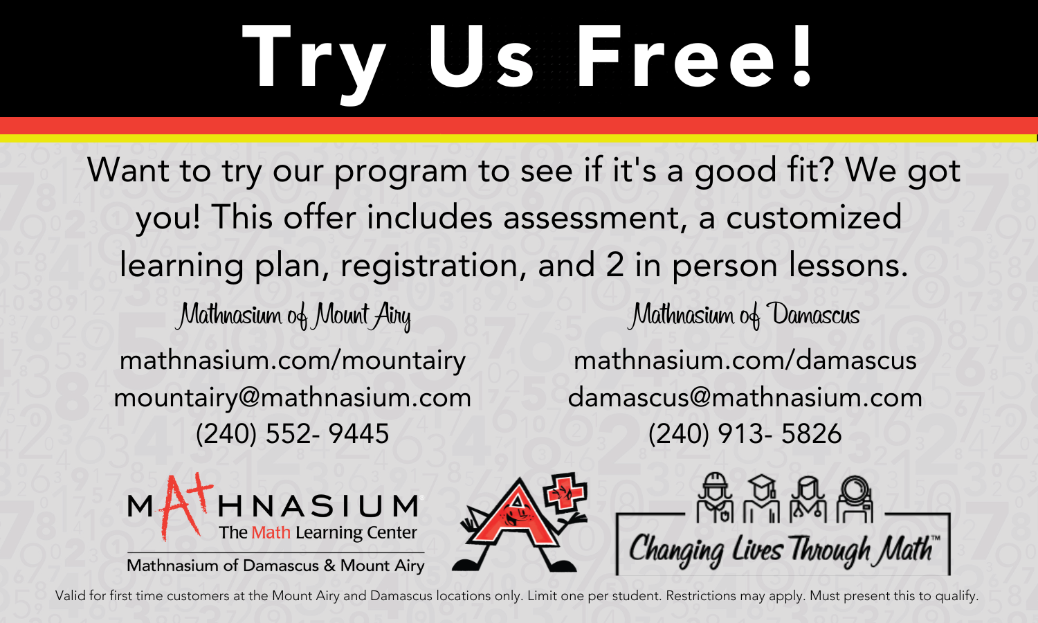 Try Mathnasium for Free! icon